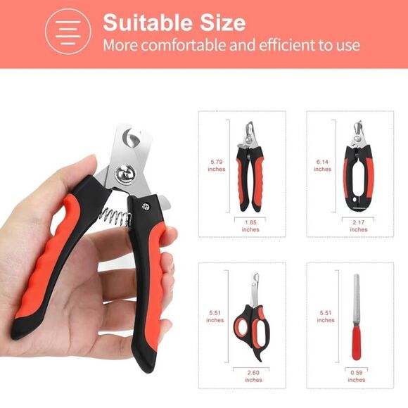 NWT Dog Nail Clippers and Trimmer Set with Safety Guard & Storage Case - Picture 4 of 6